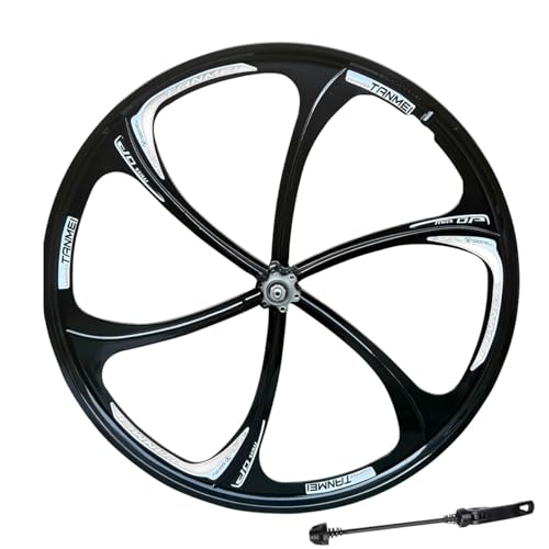 ZCXBHD 26" ܂肽ݎ]ԗp }OlVE BMX zC[Zbg 6 {X|[N s[X\ ]ԃfBXNu[LΉ 100/135mm nu 6-9[^[(Black-Silver,Rear)