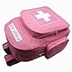 Jipemtra Red Emergency Backpack First Aid Bag Empty Medical First Aid Back Pack Treatment Trauma Bag for Paramedics Camping Vacation Outdoors Pet Dog Cat Travel Road Trip Cycling Riding (Pink fq)