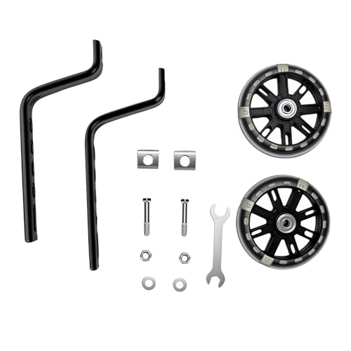 Ruedas de Entrenamiento para Bicicleta Asixxsix para Bicicletas Infantiles de 12, 14, 16, 18 y 20 Pulgadas, Reforzadas con Soporte Grueso y Ruedas PU Ampliadas, Ajustables en Altura, Estabilizador para Bicicleta miniatura 7
