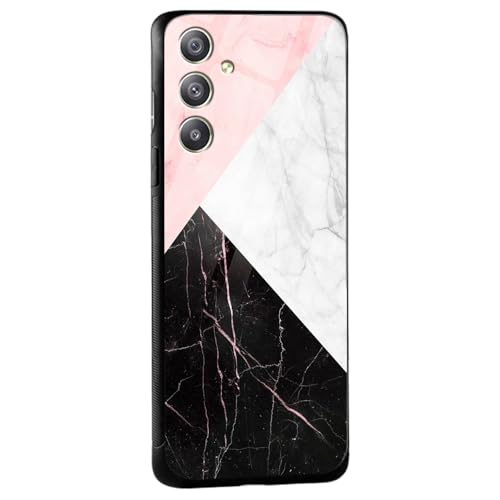 Image of COLORflow Back Cover Compatible with Samsung Galaxy A34 5G | Beautiful Marble Black White Pink | Shockproof TPU Bumper Cover with Camera Protection Back Cover