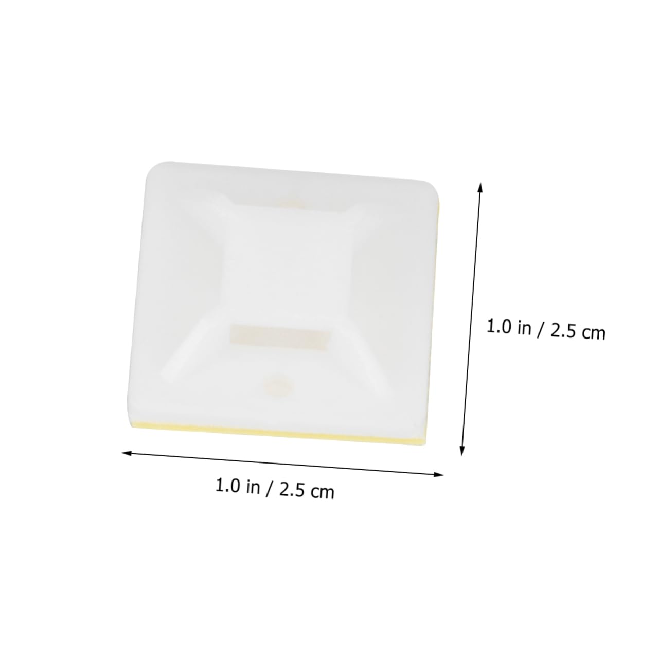 Happyyami 500 PCS Self Adhesive Zip Tie Mounts Durable Cable Tie Holders for Wire Management White Bases for Organization