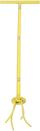 WALFRONT Manual Hand Tiller, Stainless Steel Twist Tiller Garden Claw Tool with Ergonomic Handle, Efficient Soil Cultivator for Vegetable Garden and