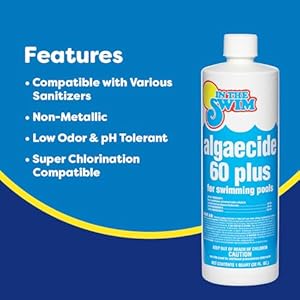 Intheswimalgaecide60plusforswimmingpoolsnonmetalliclowodornonfoamingalgaebloompreventativechlorinesanitizercompatible1gallon Urban Country Home Decor In the swim algaecide 60 plus for swimming pools non metallic low odor non foaming algae bloom preventative chlorine sanitizer compatible 1 gallon urban country home decor