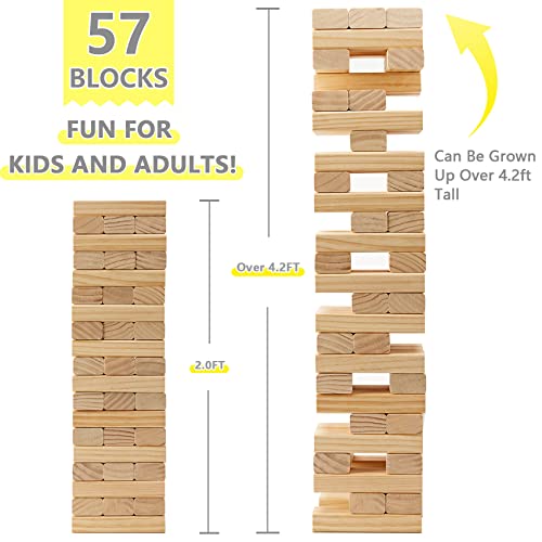 image for GOROCK Giant Tumble Tower, Indoor Outdoor Games for Kids Adults Family