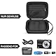 Tasche für Digitalkamera kamera Fotoapparat 44MP FHD 1080p Fotokamera Kompatibel mit Spiegelreflexkamera & Bridgekamera, Mini Retro Aufbewahrungsbox, Reißverschluss Mesh Tasche passt USB Kabe(Schwarz)