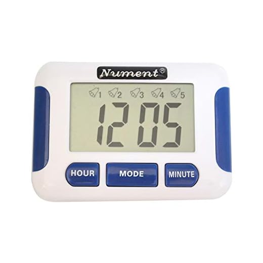 Nument 5 Times Alarm Style Timer with Clock for Study Work Efficiency Medicine Remind and Nursing Baby