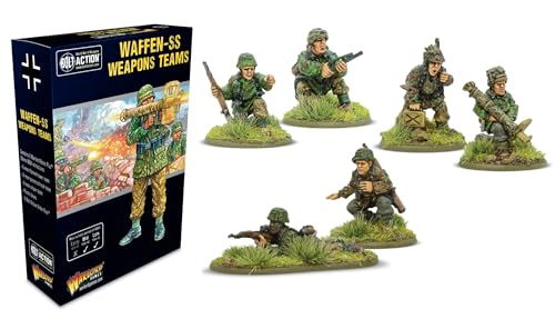 2 Uomo Squadra Lanciafiamme Warlord Games Waffen-SS (1943-45) squadre di armi, miniature in scala 28 mm per Bolt Action miniature altamente dettagliate della seconda guerra mondiale per giochi di guerra da tavolo