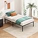 HLIPHA Metal Platform Bed Frame 14 Inch Tall,No Box Spring Needed,Twin Size Bed with Heavy Duty Strong Support Slats,Easy to Assemble,Black