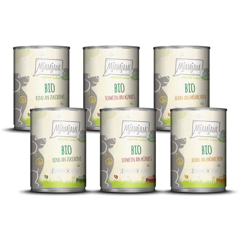 MjAMjAM - Comida húmeda Premium para Perros - naturalmente Deliciosa - The Bio Box, Pack de 6 (6 x 400g), sin Cereales