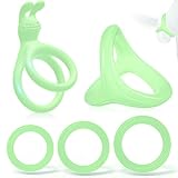 Leuchtende Dreieckiger Penisringe，Pleasure Ring Set 5 Cockringe Silikon...