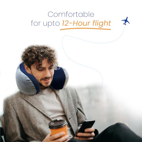Sleepsia Memory Foam Travel Pillow for Neck Support â Soft Washable Cover | Compact Neck Pillow for Airplane, Car & Home Use | Ergonomic Support for Sleeping & Long Travel - Image 5