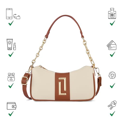Image of Lavie Luxe Women's Monica Small Colourblock Hobo Handbag for Women | Hobo Handbag for Women For Work | Ladies purse | Stylish Shoulder Bag | Ladies Gift