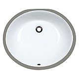 UPM-White Undermount Porcelain Bathroom Sink, Sink Only