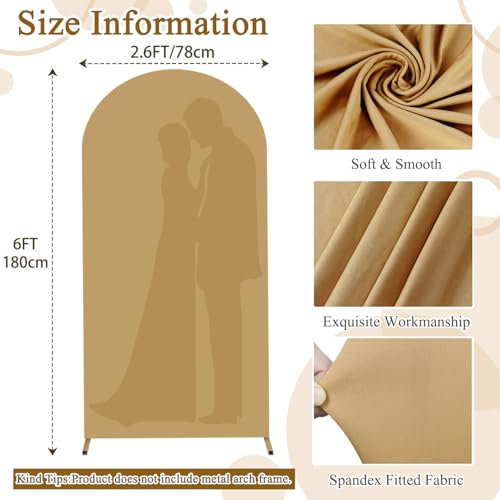 Funda espandex para soporte de arco 2.6x6FT color caqui miniatura 2