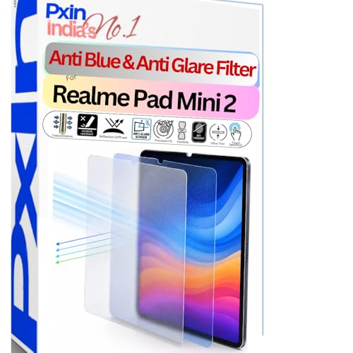Image of Pxin Tablet Anti Bluelight and Anti Glare Screen Guard compatible with Realme Pad Mini 2 | BLUV Lightblock Tech | Scratch Proof | Prevents bluelight | Eye Protection | No Dry Eyes
