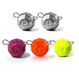 cheburashka Bleisystem für Gummiköder FANATIK Cheburashka facettiert Faced kantiges Jig Jigkopf Bleikopf Bleikugel 3g - 75g (3 Gramm - 5 Stück, Mix)