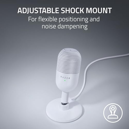 Image of Razer Seiren V3 Mini USB Microphone: Condenser Mic-Supercardioid Pickup Pattern-Tap-to-Mute Sensor with LED Indicator-Shock Absorber-Ultra Compact-PC,Discord, OBS Studio, XSplit-White (Pack of 10)