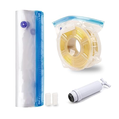 NVQVQ Filament Storage Bags, 3D Printer Filament Storage Vacuum-Sealed Kit with Hand Pump, Ideal for Keeping Filament Dry