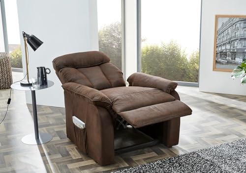 Fernsehsessel | Braun | Mikrofaser Antik | mit Liegefunktion – Bild 6