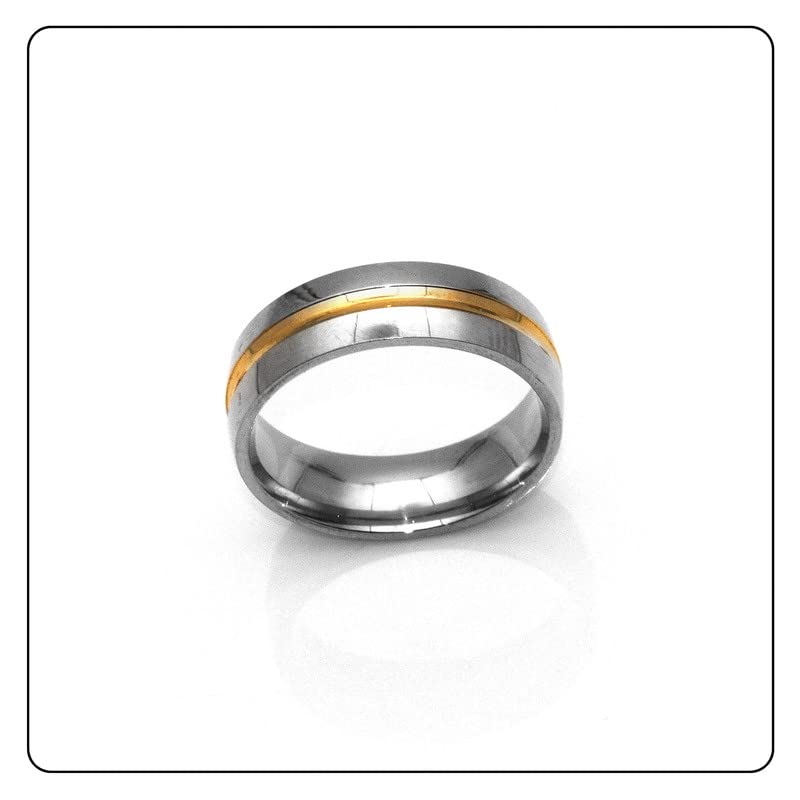 Fashion White Gold Stainless Steel Crystal Band Ring4