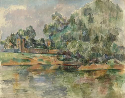 Art Cézanne Bord de rivière affiche artistique haute définition sur toile