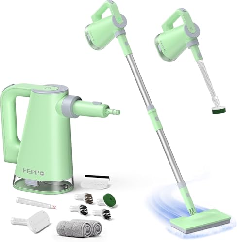 FEPPO Steam Mop & Detachable Handheld Steam Cleaner for Home and Floor Cleaning, 15s Heat-Up, 230&deg;F...