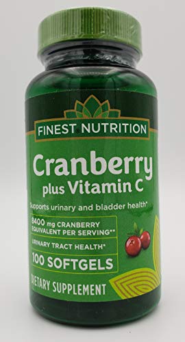 Finest Nutrition Cranberry Plus Vitamin C, 4200 mg, 100 Softgels