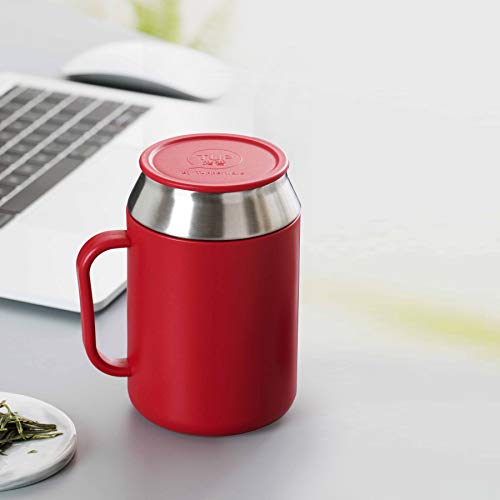 Taza térmica de acero y plástico Tupperware 400ml roja miniatura 2