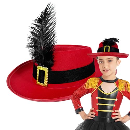 Ruwshuuk – Sombrero de mosquetero Cosplay, disfraz de niño con bufanda y pluma, accesorio transpirable ligero para espectáculos, disfraces y eventos de disfraces