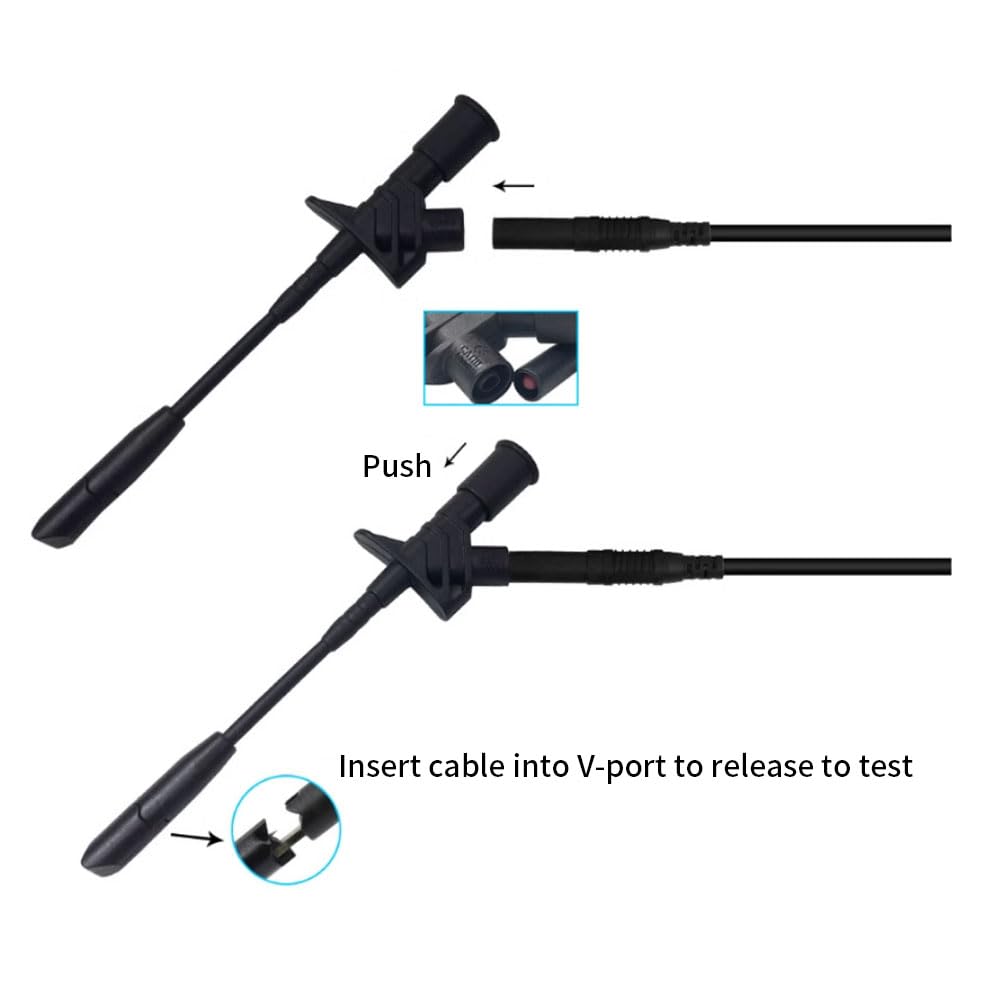 Kit de cables para multímetro,18 cables de prueba multiusos profesionales con pinzas de cocodrilo,sondas,cables de conexión y más para pruebas eléctricas digitales y diagnóstico automotriz