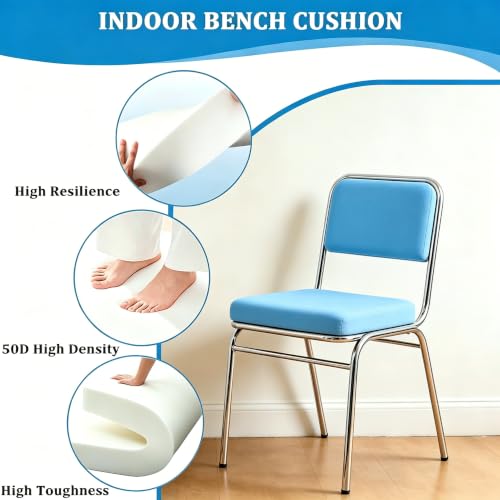Coussin de banc extérieur vert déhoussable pour chaise