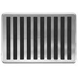 Gogogmee Stainless Steel Car Driver Foot Pedal Mat Heel Pad Plate Beige Square Non-Slip Pedal Cover Universal