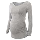 meiodtion Damen Stillhemd Umstandsmode Stilltops Langarm Umstandsbluse Umstandsmode Winter Langarmshirt Damen Still Tops Stilloberteil Stillmode Oberteil Schwangere Pflege Sweatshirt Maternity Pyjama