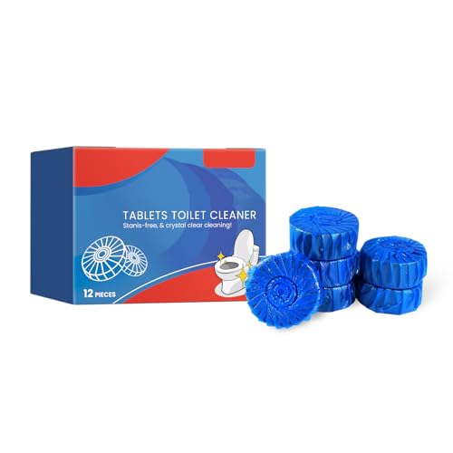 Tableta de Limpieza de Inodoro,Bloques de Limpieza de Inodoro Azules,Pastillas de Cleaning de WC,Pastilla para Cisterna,12piece