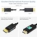QINGLER 4K Displayport to HDMI Cable 6 Feet 2-Pack, Display Port (DP) to HDMI Adapter Male to Male Cord Converter for PC to HDTV, Monitor, Projector