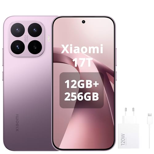 XIAOMI 17T Smartphone 12+256GB, Negro, Includes 120W Charger