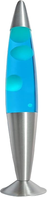 16 Inch Vintage Motion Lamp, 2 Bulbs, Stress Lamp, Relaxing Night Light Mood Lighting Home Decor Living Room Office Bedroom for Adults, Teens and Kids, White Wax Blue Liquid