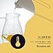 Glass Pitcher with Lid and Spout - 2 Liter / 68 oz, Borosilicate Glass w/Handle - Carafe for Hot/Cold Beverages - Water Jug - Iced Tea Pitcher - Juice Server - by PJC-Kitchen