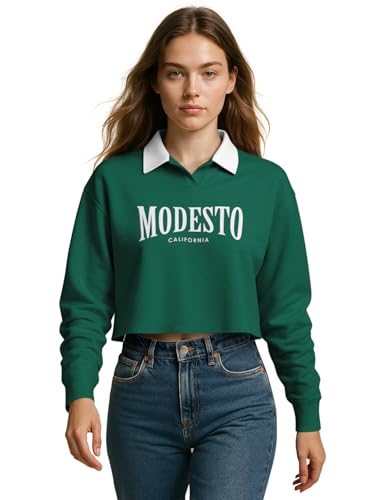 Image of HELLCAT Crop Tshirt for Women Stylish Western | Polo T Shirt for Women Full Sleeves