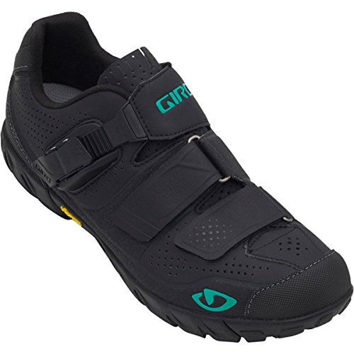 Image of Giro Terradura Women's Mountain Bike Shoe, Black /Dynasty Green, US 9.5 / EU 41.5
