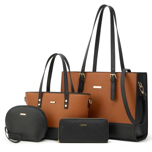 Image of Women Fashion Handbags Tote Bag Shoulder Bags Top Handle Satchel Purse Set