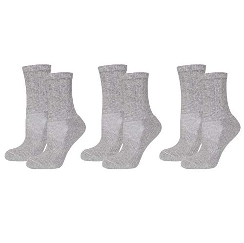 Safersox - Calcetines de protección antimosquitos Pack ahorro de 3 unidades gris jaspeado 35-38