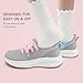 Stelle Girls Sneakers Kids Tennis Running Walking Shoes Slip-On Athletic Non Slip Lightweight Breathable Sport Shoes for Little/Big Kid(Light Grey,10MT)