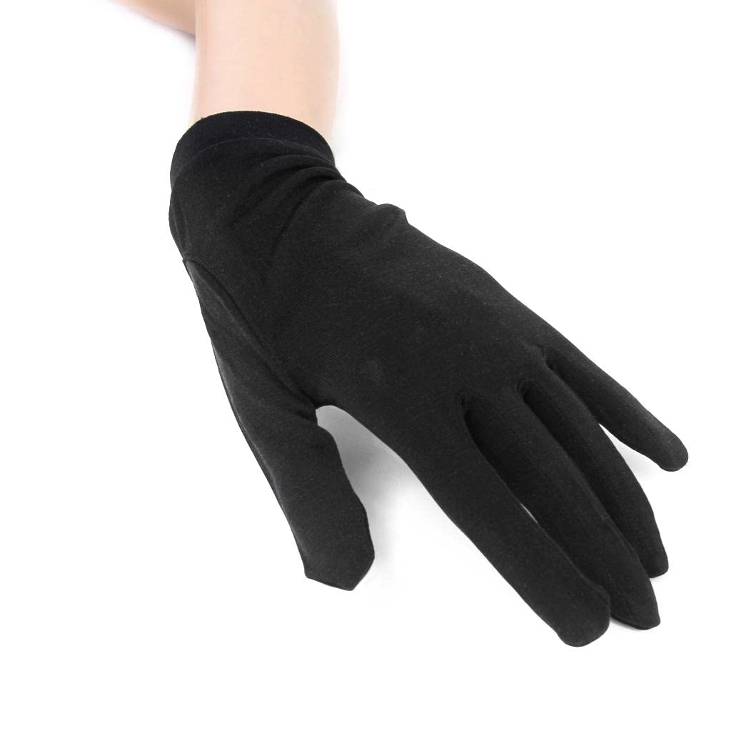 Gants thermiques en soie, poignets côtelés, lavables à la main