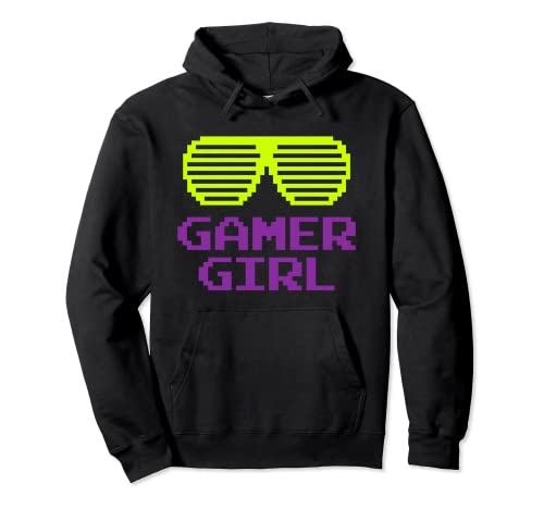 Cool Gamer Girl 8-Bit Gafas De Sol Videojuegos Para Mujer Sudadera con Capucha