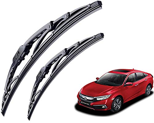 Image of WolkomHome High Performance OE Car Wiper Blade Replacement set of 2 Pc Right 26 inch Left 16 inch for Honda Civic 2020