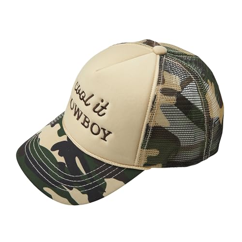 Image of Embroidered Lettering Print Truck Hat Baseball Cap Trucker Mesh Snapback Hat
