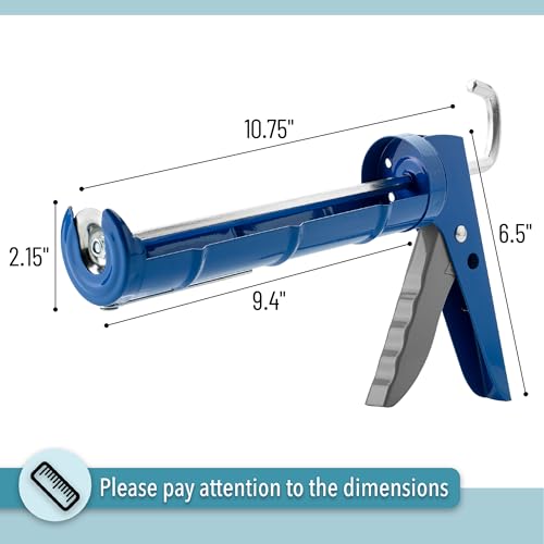 Image of Bates- Caulking Silicone Gun, 10:1 Thrust Ratio, Hand Caulking Guns, No Drip (Pack of 2)