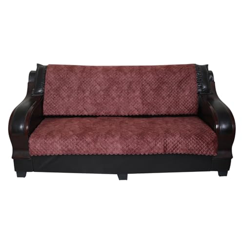 Image of 7 Seater Sofa Cover | Universal Non-Slip Fully Covered Protector for 3+2+2 Sofa Set | Durable Slipcover for Living Room Quilted Luxe (Midnight Black)