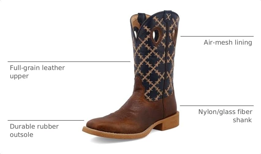 Image of Twisted X Mens 12 inch Pull on Tech X Western Boot